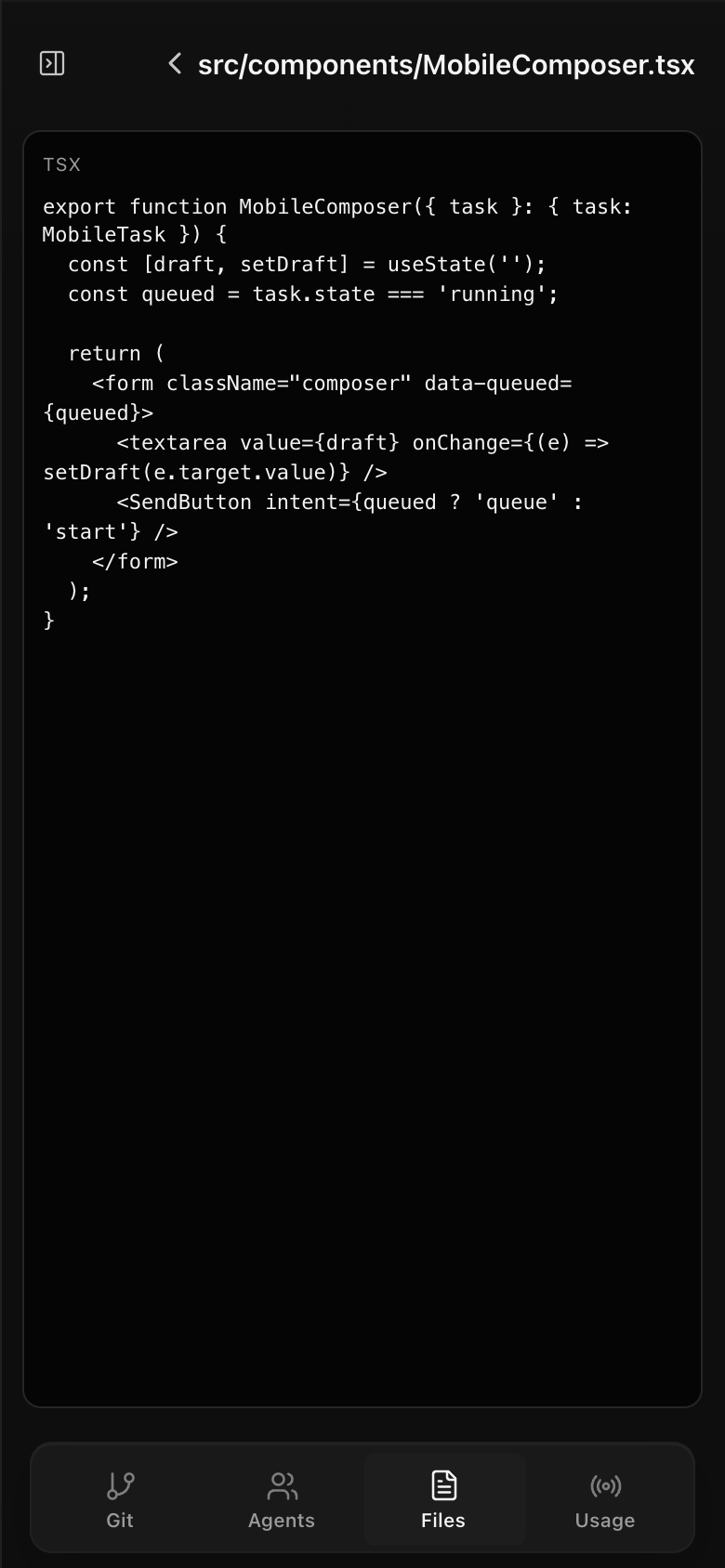 A bounded preview of MobileComposer.tsx.