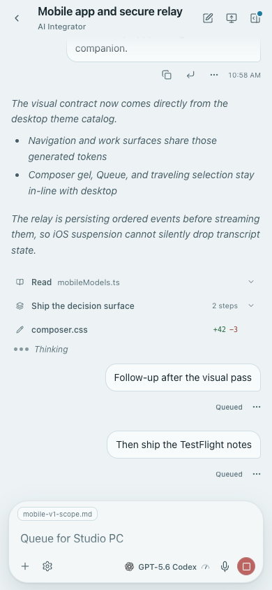 AI Integrator Chat in the Arctic theme.