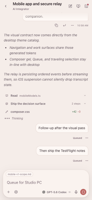 AI Integrator Chat in the Dawn theme.