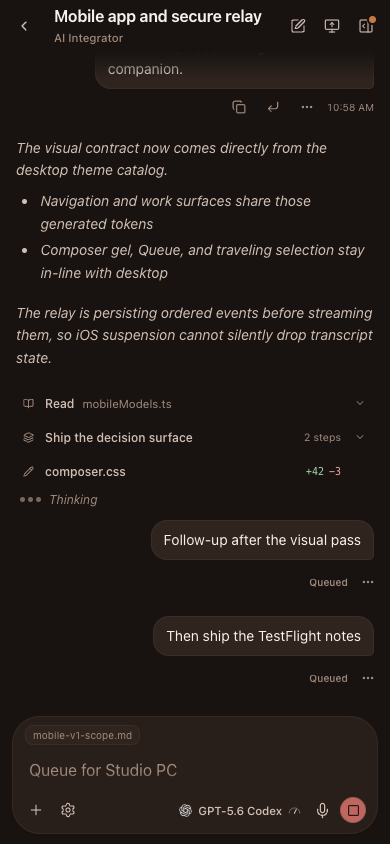 AI Integrator Chat in the Ember theme.