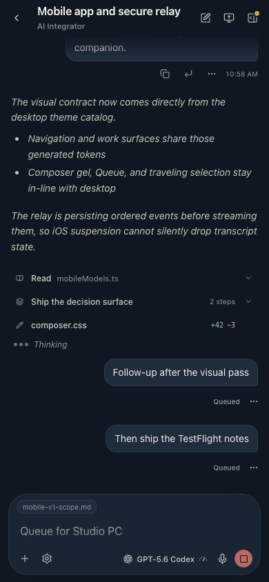 AI Integrator Chat in the Glory theme.