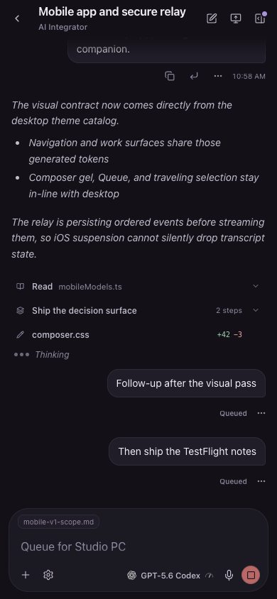 AI Integrator Chat in the Iris theme.