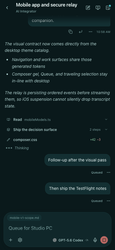 AI Integrator Chat in the Ocean theme.