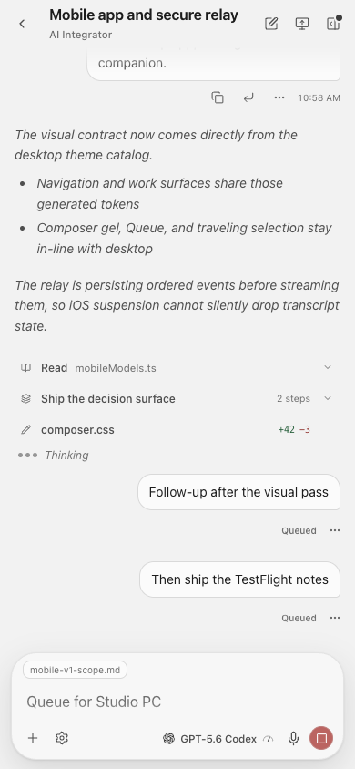 AI Integrator Chat in the Porcelain theme.