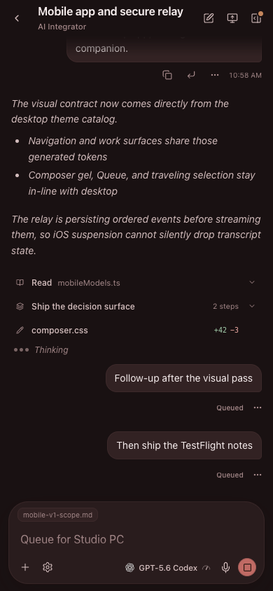 AI Integrator Chat in the Rosewood theme.
