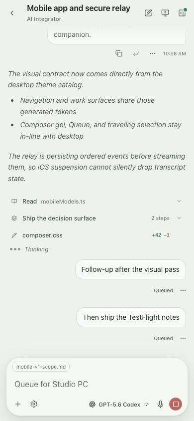AI Integrator Chat in the Sage theme.