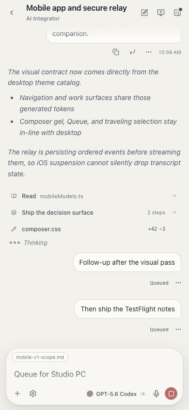 AI Integrator Chat in the Usonian theme.